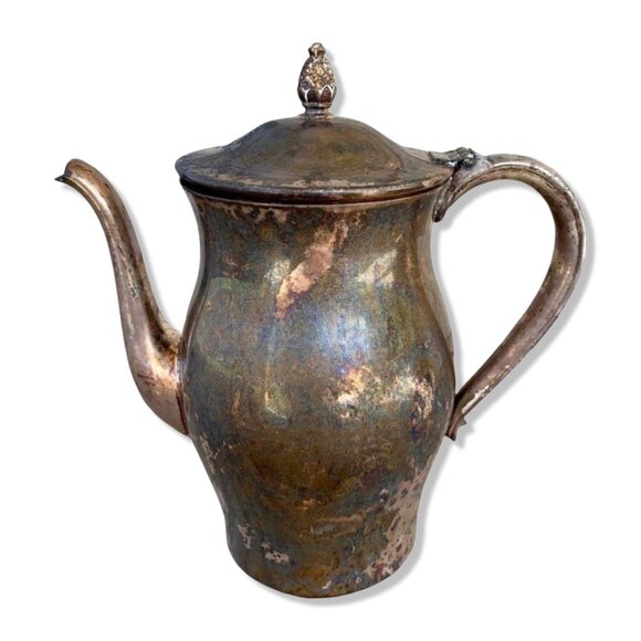 Paul Revere Reproduction Pineapple Top Teapot Silver - Picture 1 of 9
